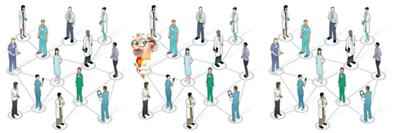 Annuaire m&eacute;dical: Médecins associés entre eux.